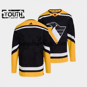 Kinder Pittsburgh Penguins Eishockey Trikot Blank Adidas 2022-2023 Reverse Retro Schwarz Authentic